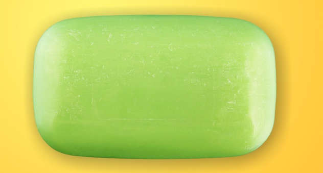 Ein grünes Stück Seife
