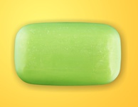 Ein grünes Stück Seife