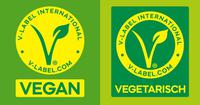 Die V-Label für vegane und vegetarische Lebensmittel