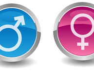 Die Symbole für männlich und weiblich auf einem blauen und einem rosa Kreis. Bild: vicelord6 / Fotolia