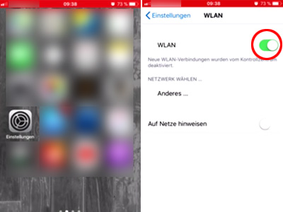 Die Screenshots zeigen dein Einstellungen-Button und die WLAN-Einstellung eines iPhones mit iOS 11. Screenshots: checked4you